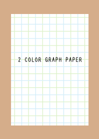 2 COLOR GRAPH PAPER/BLUE&GR/LIGHT BROWN