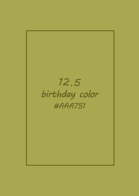 birthday color - December 5