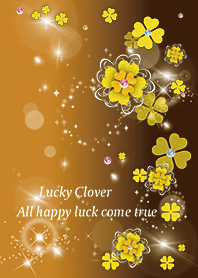 オレンジ : 全運UP!上品な金クローバー