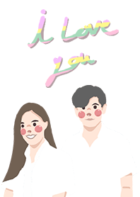 i love you : white pastel