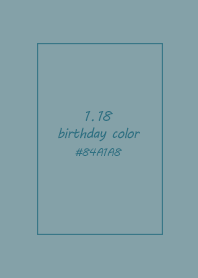 birthday color - January 18