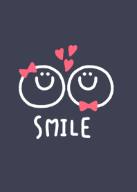 Smiley Friends /Navy & Black
