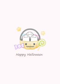 Shimaenaga and Pumpkin Bucket -pink-