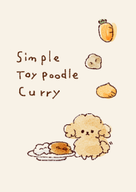 simple toy poodle curry beige.