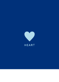Simple Heart // Deep Blue&White