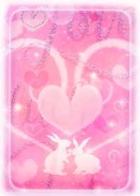 恋愛運アップ♡ふわとろハートと白うさぎ