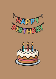 Happy birthday desire(milk tea color)