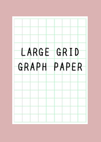 LARGE GREEN GRID GRAPH PAPER-DUSTY PINKj