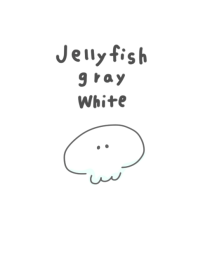 Simple jellyfish gray and white