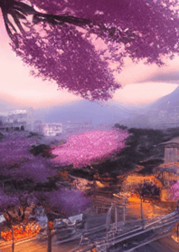和の夜桜#EI26。