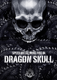 Speed metal bone fire Dragon skull 84