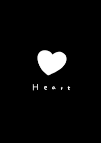black. white heart. monotone.