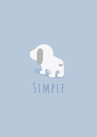 simple dog. blue-gray J