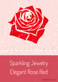 Sparkling Jewelry Elegant Rose Red