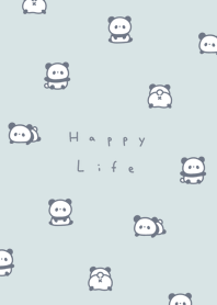Small Panda pattern-light blue white.