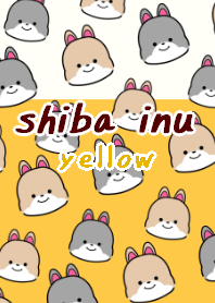 shibainu dog theme13 yellow