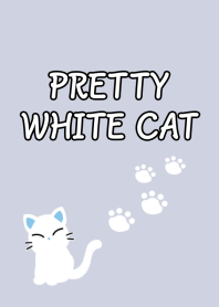PRETTY WHITE CAT Theme-BLUE BEIGE