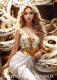 White snake and gold  Lucky 16