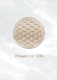 Flower of Life  - Gold (S) - Gray 02