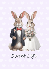 Rabbit Wedding(romantic purple)