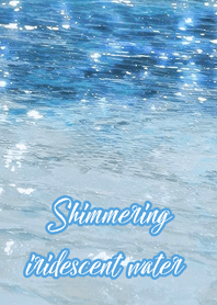Shimmering iridescent water