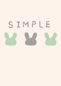 dull color rabbits green