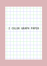2 COLOR GRAPH PAPER/GREEN&PUR/DUSTY PK