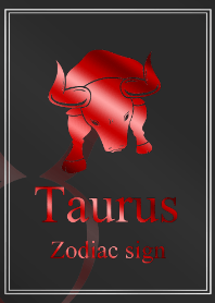 Zodiac signs Taurus4 Red