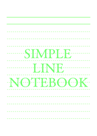 SIMPLE GREEN LINE NOTEBOOKj-WHITE