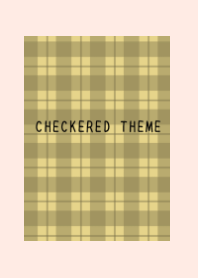 DUSTY YELLOW CHECKERED THEME/LIGHT PINK