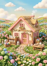 Pastel Cottage Flower Garden