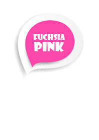 Fuscia Pink Button In White
