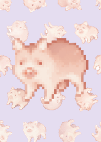 Pig Random Theme Pixel Purple04