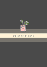 Painted plants JA-dark gray (Ye3)