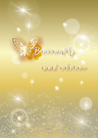Biege Blue : Luck! Golden butterfly