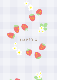 Strawberry and flower check24 from Japan
