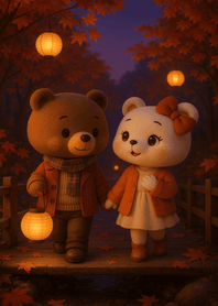 Autumn Lantern Forest Walk