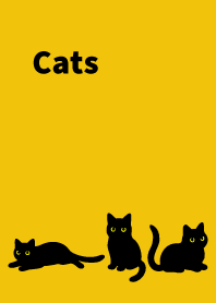 Black Cat Holiday4 on yellow