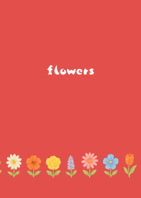 Flowers a la carte01 on red