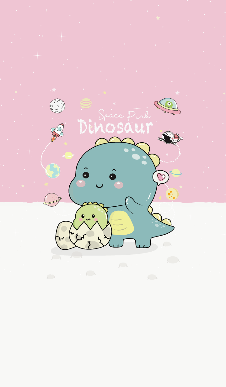 Dinosaur Space Pink