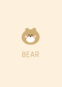 Cute and simple bear beige brown theme