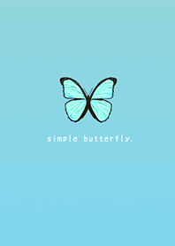 SIMPLE BUTTERFLY - 薄緑 / 水色 -
