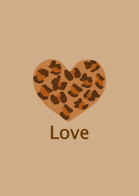 Love heart shape leopard
