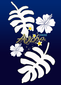 Monstera♡ハワイ ALOHA+150 Navy