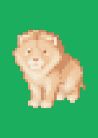 Lion Pixel Art Theme  Green 01