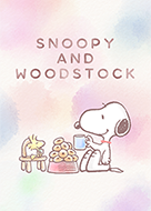 Snoopy＆胡士托（水彩風）