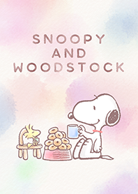 Snoopy＆胡士托（水彩風）