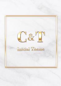 [ C&T ]  Initial Theme Gold White