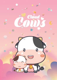 Cows Cloud Galaxy Pink Pastel