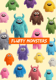Cute fluffy monster.white4